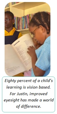 Eyesight has made a world of difference for Justin