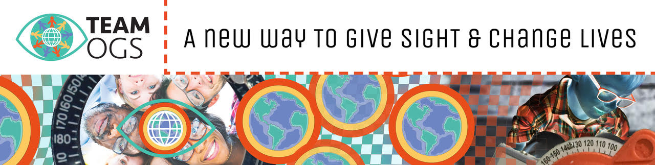 Image of TEAM OGS logo and banner: A new way to give sight and change lives