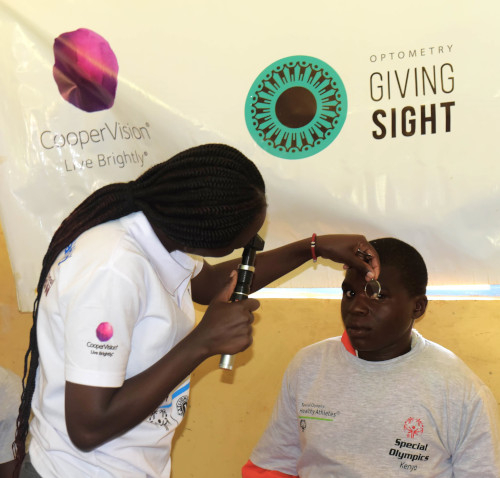 Special Olympics International Person receiving eye exam